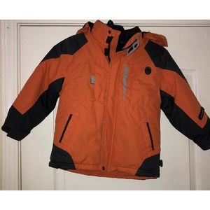 Protection Systems Coat Jacket 4 Orange  Black 3 In 1 Plaid Fleece Zip Lining